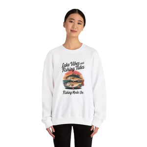 Lake Vibes Heavy Blend Crewneck - Fishing Days Comfort - Dipaliz - Sweatshirts