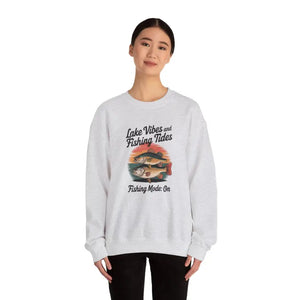 Lake Vibes Heavy Blend Crewneck - Fishing Days Comfort - Dipaliz - Sweatshirts
