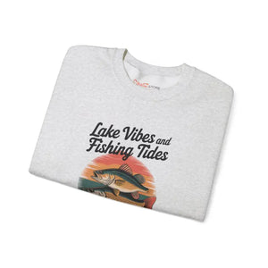 Lake Vibes Heavy Blend Crewneck - Fishing Days Comfort - Dipaliz - Sweatshirts