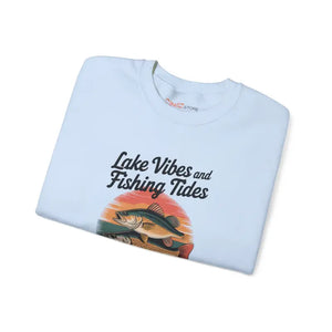 Lake Vibes Heavy Blend Crewneck - Fishing Days Comfort - Dipaliz - Sweatshirts