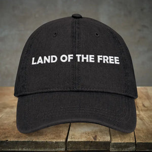 Free Denim Hat Patriotic Embroidered Land Casual Style - Dipaliz - one Size / Black - Baseball Caps
