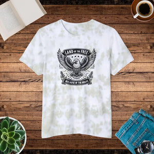Tie-dyed T-shirt - Luxurious Fabric Womens Fashion - Dipaliz - White/olive Oil / Xs - T-shirts