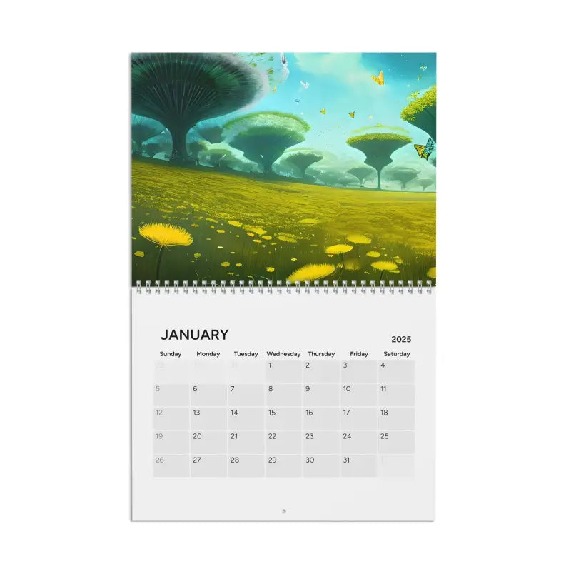 Vibrant 2025 Landscape Views Calendar for your Wall - 10.8’’ x 8.4’’ / Semi Glossy