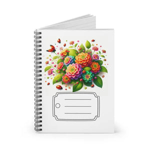 Lantana Flowers Notebook - Turn Shopping Lists Into Art - Dipaliz - one Size - Journals