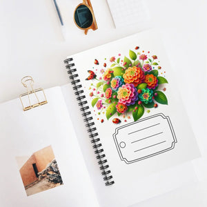 Vibrant Lantana Flowers Notebook - Shopping Lists - Dipaliz - Journals