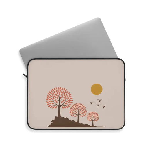 Nature-inspired Laptop Sleeve with Sleek Black Nylon Zipper - 15’’