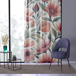 Vibrant Window Curtain - Large Colorful Flowers Polyester - Dipaliz - Curtains