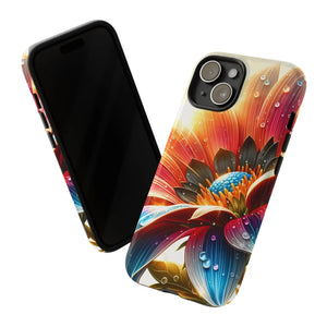 Protective Phone Cases Large Dahlia Flower Water Drops - Dipaliz - Mobile