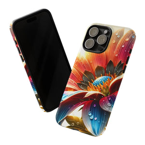 Protective Phone Cases Large Dahlia Flower Water Drops - Dipaliz - Mobile