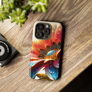 Protective Phone Cases Large Dahlia Flower Water Drops - Dipaliz - Mobile