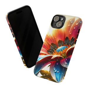 Protective Phone Cases Large Dahlia Flower Water Drops - Dipaliz - Mobile