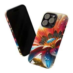 Protective Phone Cases Large Dahlia Flower Water Drops - Dipaliz - Mobile