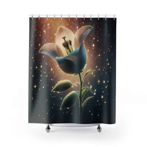 Large Flower Shower Curtain - Durable Polyester Art Print - Dipaliz - 71’’ × 74’’ - Curtains