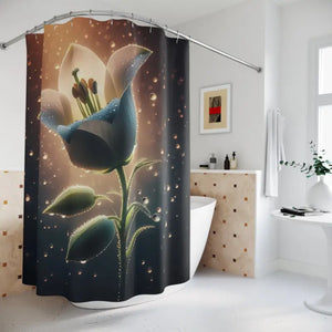Large Flower Shower Curtain - Durable Polyester Art Print - Dipaliz - 71’’ × 74’’ - Curtains