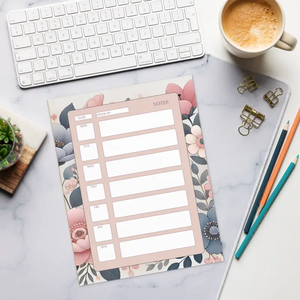 Chic Blossoming Large Flower Planner - Stylish Daily Organizer - Dipaliz - Notepads