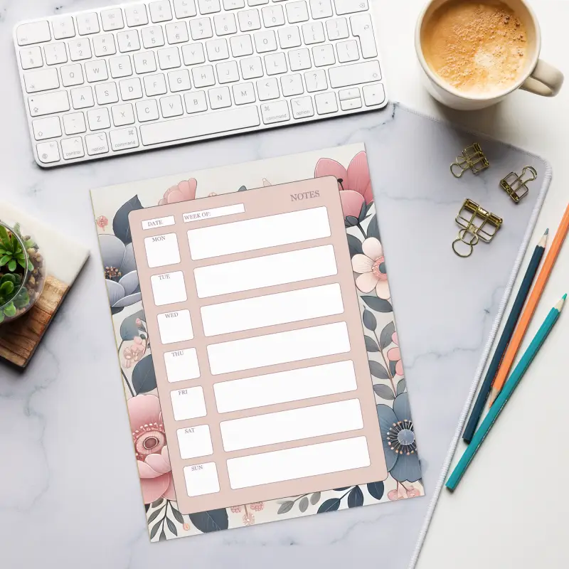 Large Flower Designs - Stylish Planning | Dipaliz - Notepads