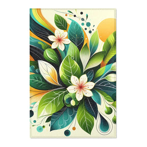 Floral Area Rugs – Leaf Designs Chenille - Dipaliz