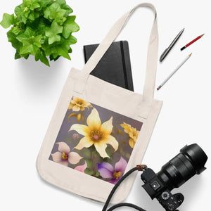 Floral Organic Canvas Tote - Certified Cotton - Dipaliz - Bags