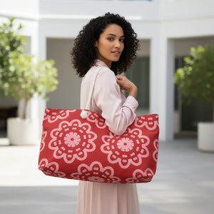 Large Flowers Oversized Polyester Weekender - Dipaliz - Luggage & Bags