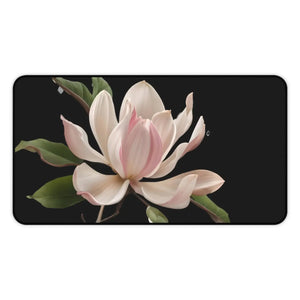Elegant Pink Magnolia Desk Mat - Neoprene Floral - Dipaliz - Workstation & Cubicle Accessories