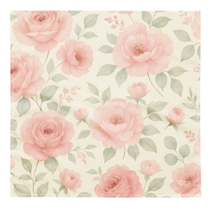 Floral All-over Print Bandana - Large Pink Rose - Dipaliz - Bandanas & Headties