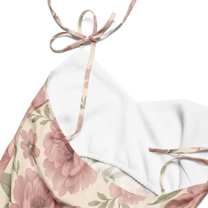 Midi Dress Large Pink Roses Built in Bra Comfort - Dipaliz - Dresses