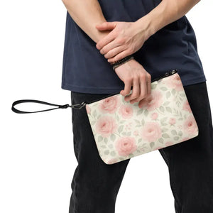 Faux Leather Crossbody Bag with Large Rose Flowers - Dipaliz - Cross Body Bags