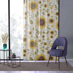 Vibrant Large Sunflowers Window Curtain - 50x84 Polyester - Dipaliz - Curtains