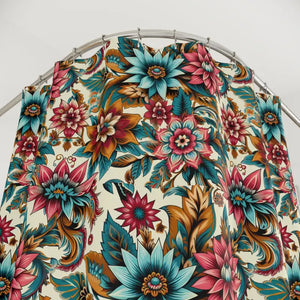 Home Decor - Vibrant Floral Pattern Shower Curtain - Durable Polyester - Dipaliz 71’’ × 74’’