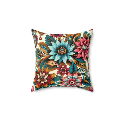 Bold Home Accents: Vibrant Flowers Polyester Pillow - 14’’ × Decor