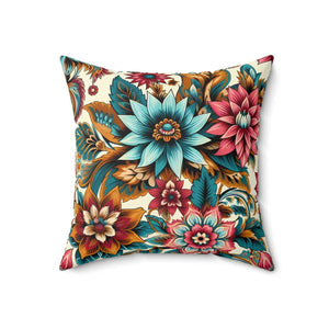 Flowers Polyester Pillow – Bold Home Accents - Dipaliz - Throw Pillows