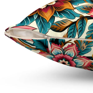 Flowers Polyester Pillow – Bold Home Accents - Dipaliz - Throw Pillows