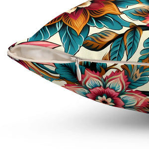 Flowers Polyester Pillow – Bold Home Accents - Dipaliz - Throw Pillows