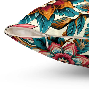 Flowers Polyester Pillow – Bold Home Accents - Dipaliz - Throw Pillows