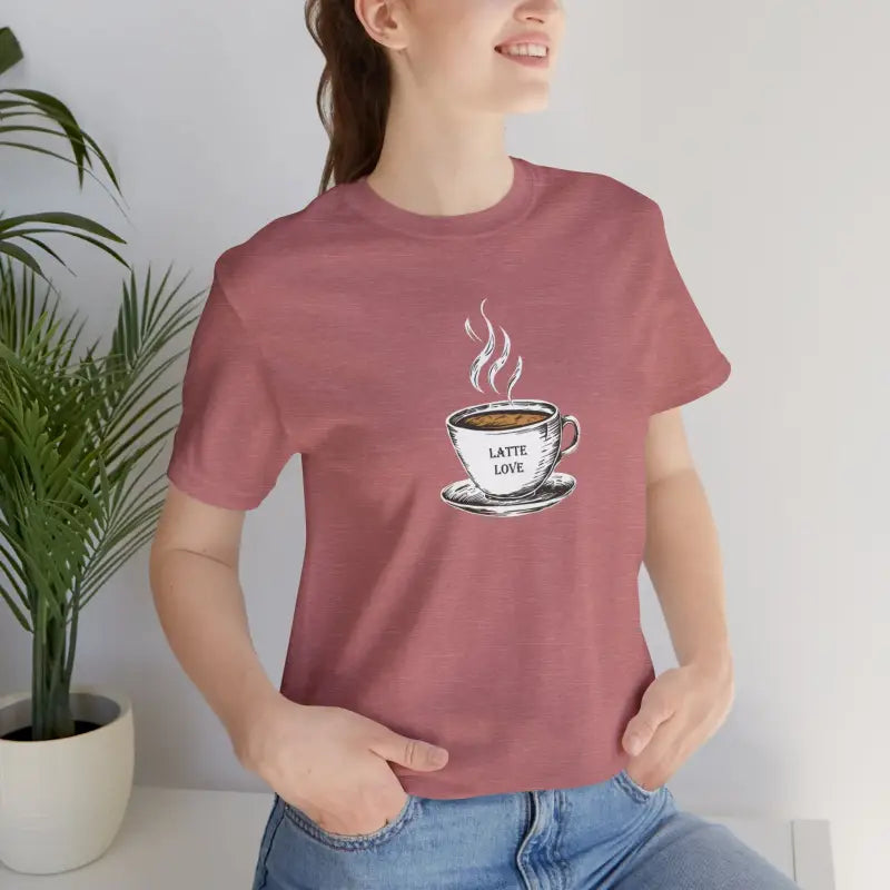 Latte Lovers’ Ultimate Comfy Jersey Short Sleeve Tee - Heather Mauve / s T-shirt