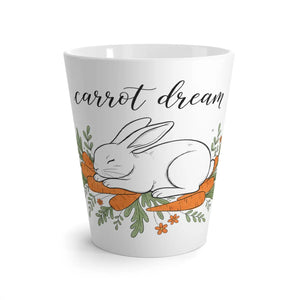Whimsical Bunny Latte Mug - Carrot Dream 12oz Ceramic - Dipaliz - Mugs