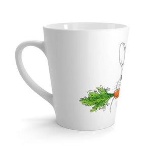 Latte Mug - Cute Bunny Carrot Illustration Coffee Cup - Dipaliz - 12oz Gifts Online