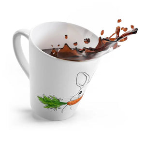Latte Mug - Cute Bunny Carrot Illustration Coffee Cup - Dipaliz - 12oz Gifts Online