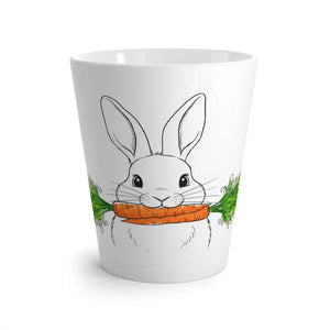 Latte Mug - Cute Bunny Carrot Illustration Coffee Cup - Dipaliz - 12oz Gifts Online