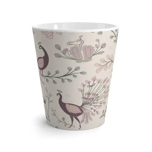 Peacock Latte Mug - Vibrant Ceramic Coffee Cup - Dipaliz - 12oz - Mugs