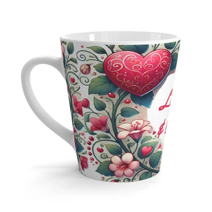 Whimsical Heart Latte Mug - Durable 14oz Ceramic - Dipaliz - Mugs