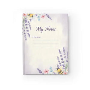 Lavender Floral Notes Journal Personalized Pocket Size - Dipaliz - Paper Products