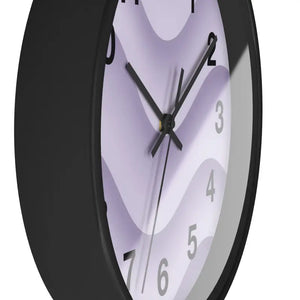 Wave Wall Clock - Lavender Purple Abstract Design - Dipaliz - Home Decor
