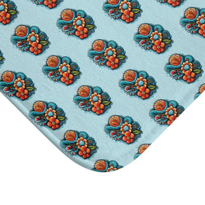Home Decor - Bath Mat - Dipaliz Intricate Flowers Design for Luxurious Comfort