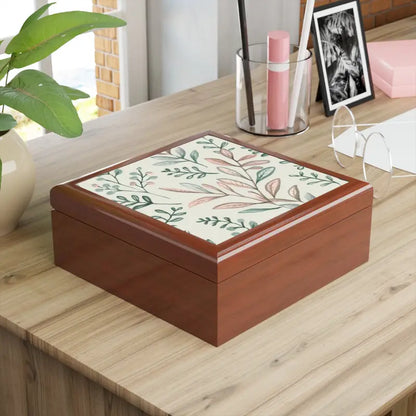 Elevate with the Lavish Leafy Glossy Jewelry Box - Keep Valuables Safe - Home Decor