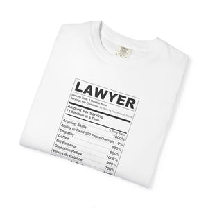 Lawyer Funny Nutrition Facts T-shirt, Gift Tee - T-shirts