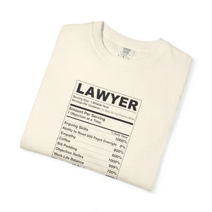 Lawyer Funny Nutrition Facts T-shirt, Gift Tee - T-shirts