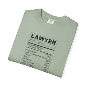 Lawyer Funny Nutrition Facts T-shirt, Gift Tee - T-shirts