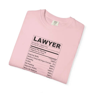 Lawyer Funny Nutrition Facts T-shirt, Gift Tee - T-shirts