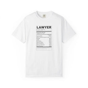 Lawyer Funny Nutrition Facts T-shirt, Gift Tee - T-shirts